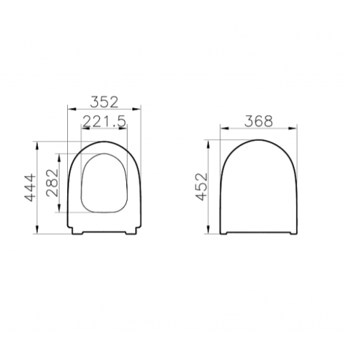 Крышка-сиденье Vitra SENTO с микролифтом 452*368 мм 130-003-009